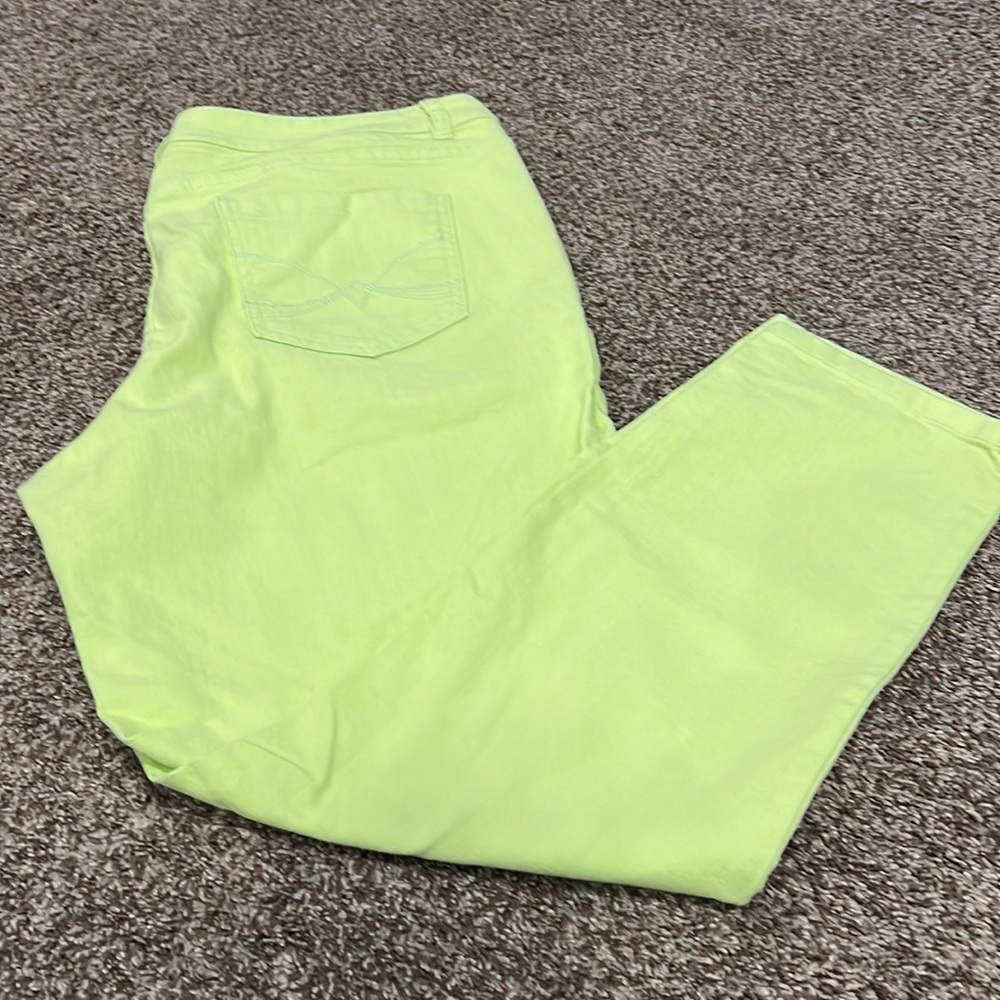 Christopher & Banks signature slimming ankle pants in a pretty line green.